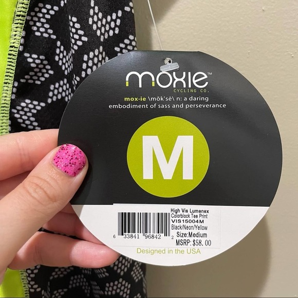 Moxie High Vis Lumenex Tee Black Neon Yellow Size Medium - Picture 8 of 9